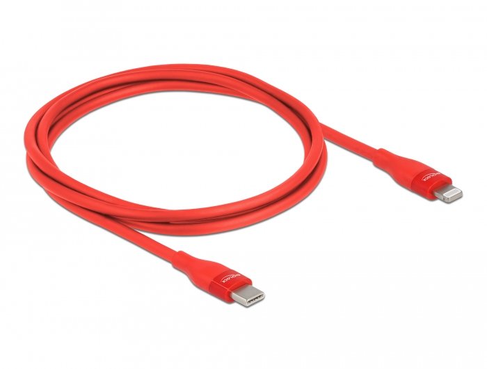 Delock Daten- And Cable Charging USB Type-c™ a Lightning™ Iphone™, Ipad™ And Ipod™ Red 1M Mfi