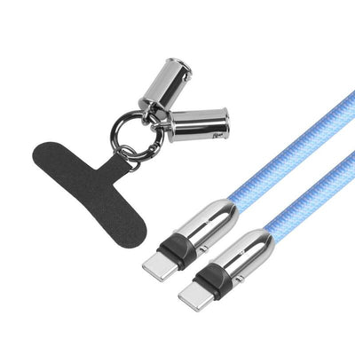 Cable 2W1 USB C Smycz 1M Blue Claro — image 1