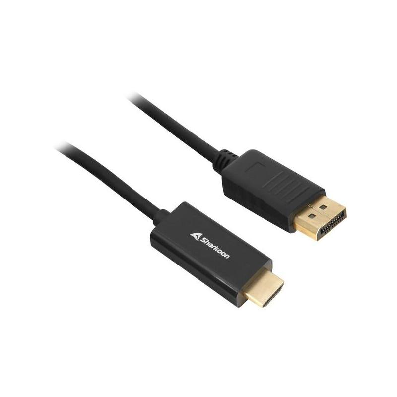 Sharkoon Cable DisplayPort 1.2 HDMI 4K Black 1 Tape Measure