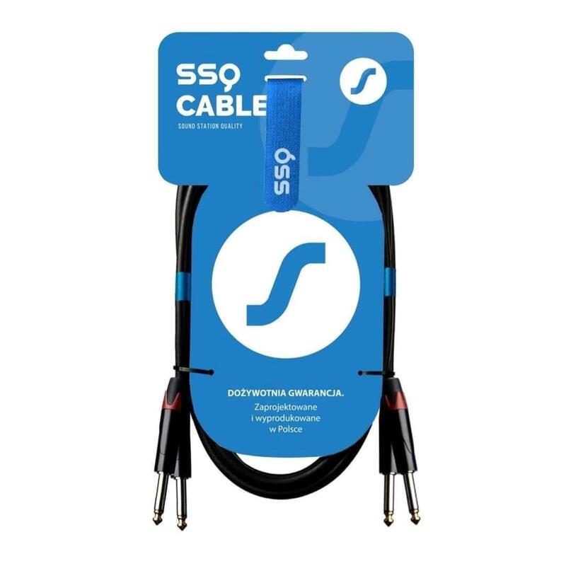 Cable Ssq JMJM3 2X Jack Mono 6,3MM - 2X Jack Mono 6,3MM, 3M