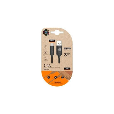 Tech One Tech USB Cable 2.0 TEC2003 USB Type-c Male USB Male 1M Black — image 1