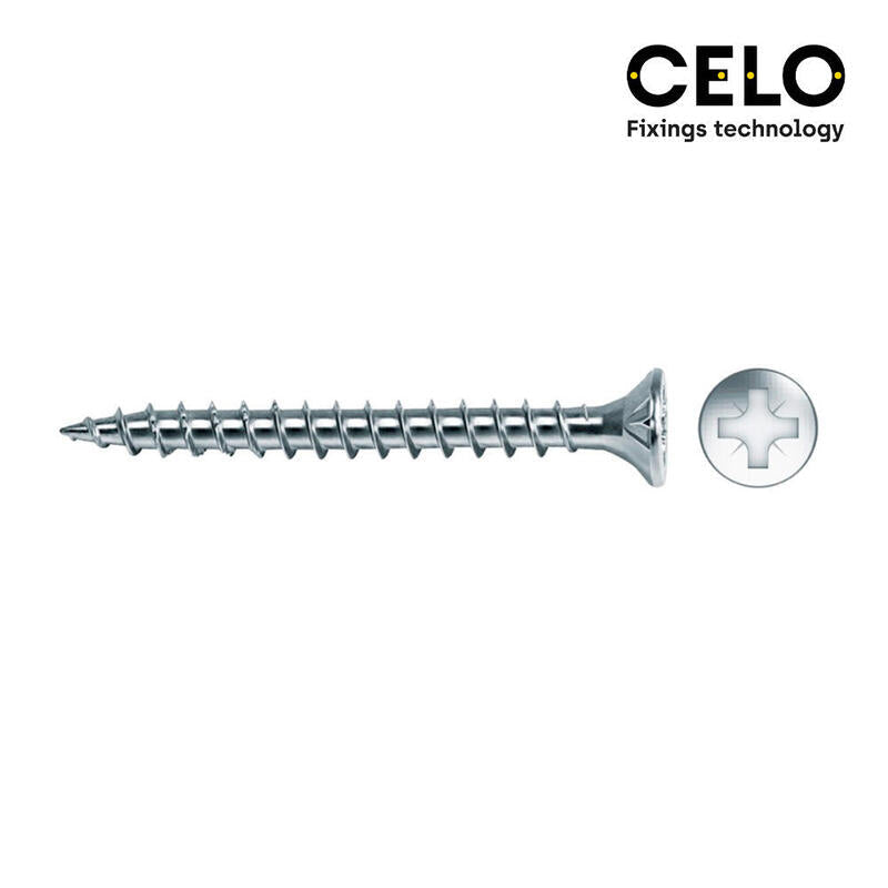 Celo Caja 125 Unid. Tornillo Madera Avellanado Pozi Din/Ref Vlox Ø5X60MM Zincado + Lubr.
