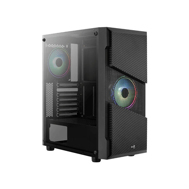 Aerocool PC Case Pgs Menace Saturn RGB-G-BK-V1 Black Mid Tower PC Case