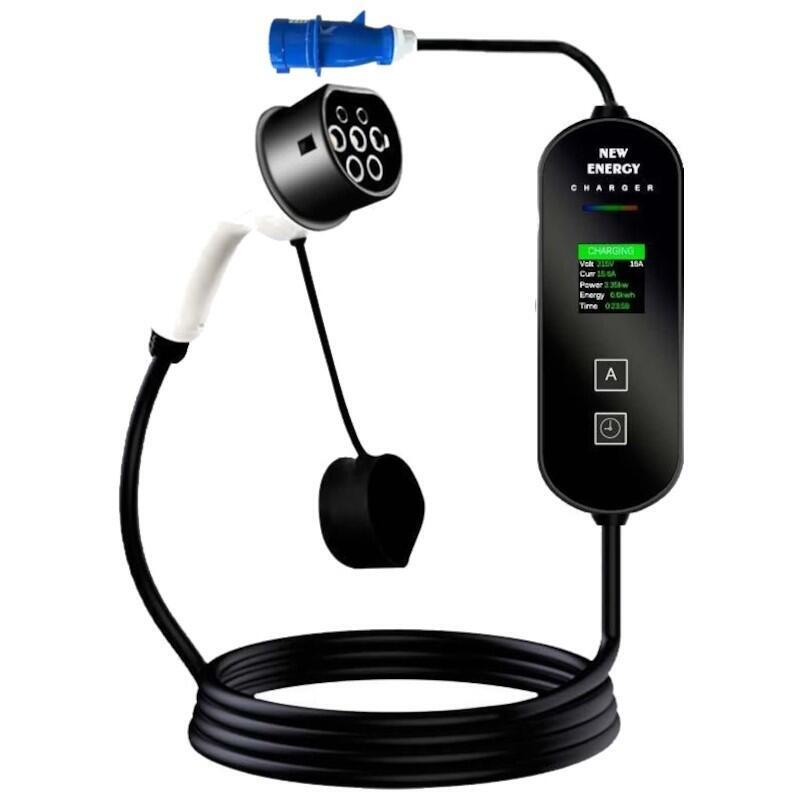 Car Charger Eléctrico Ev Type 2 32A/7.0KW/5M With Plug (3PIN)