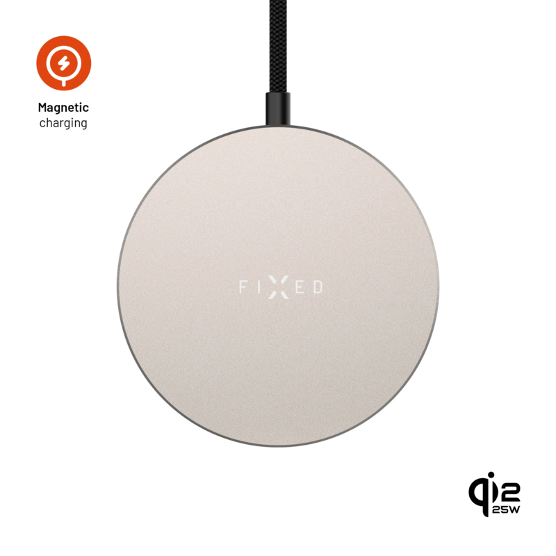 Charger Wireless Magnetic Fixed Magpad Slim QI2.2 Magsafe Titanio