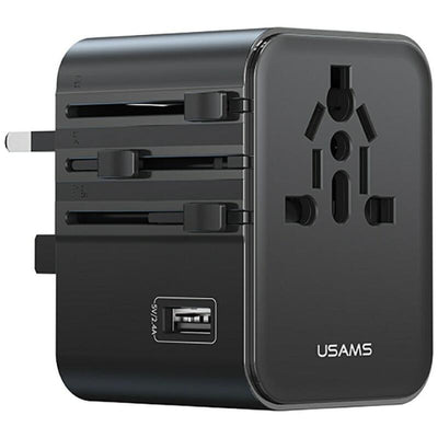 Charger Travel Adapter 17W CC308 USB-C + USB-A 4W1 Us/Au/Eu/Uk Black — image 1
