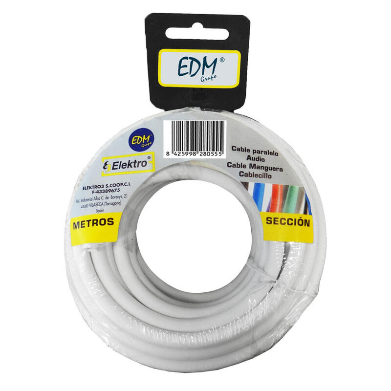Film Roll Cable Paralelo 2X0,75MM White 50M (audio)