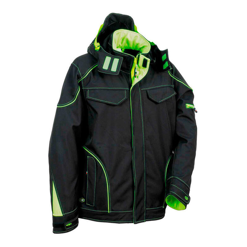 Cofra Cazadora Softshell Tecka Black Lime Size 58