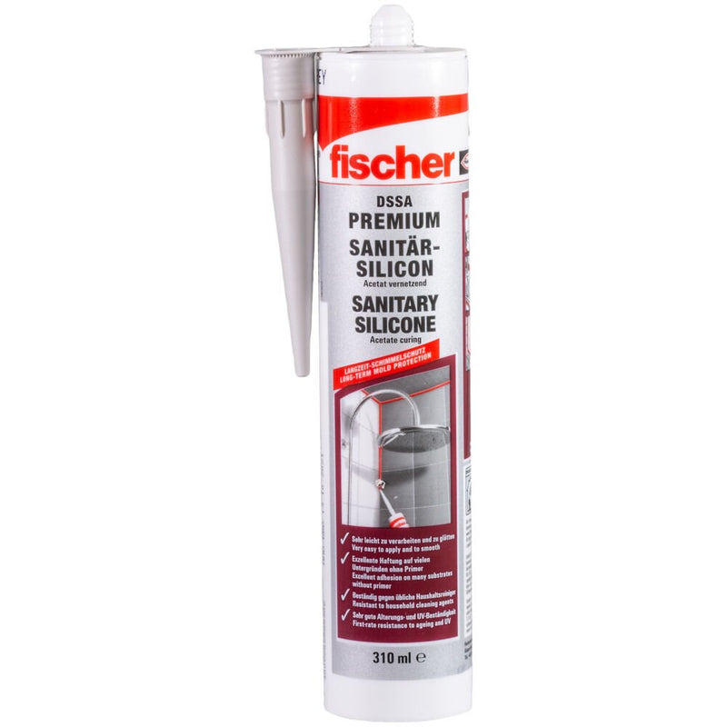Fischer Silicone Sanitaria Dssa Sg 310ML Grey Silver Sellante 58530