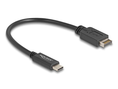 Delock USB 10Gbps USB Cable Type And Key a 20 Pin Connector Male a USB Type-c™ Connector Male 25CM — image 1