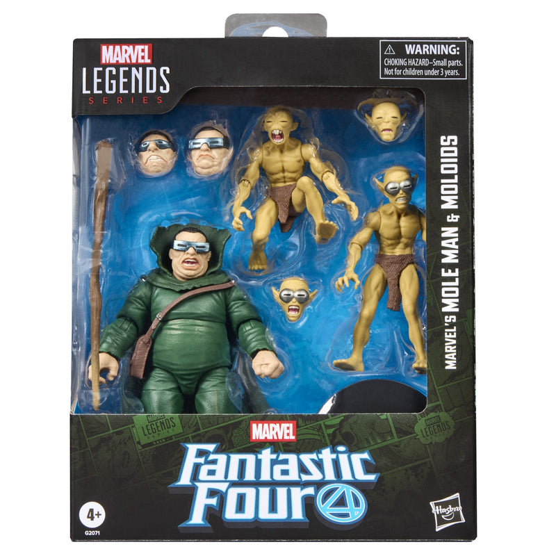 Hasbro Pack 3 Figuras Marvel Legends Series Fantastic Four Marvel's Mole Man & Moloids