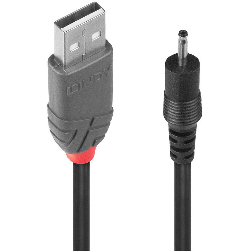 Lindy 70265 Cable Transmisión Black 1,5M USB a EIAJ-01 (2.5MM, 0.7MM)