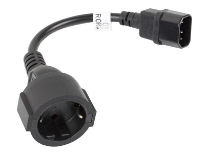 Lanberg Cable Power Schuko a C14 H/M Black CA-C14E-10CC-0018-BK -..lanb — image 1