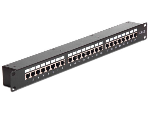 Delock 43295 19 Patchpanel Delock 24-PORT CAT.6 Black — image 1