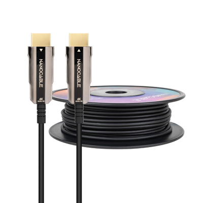 Nanocable HDMI Cable V2.0 Aoc Male a HDMI V2.0 Male 50M - 4K@60HZ 18Gbps - Black — image 1
