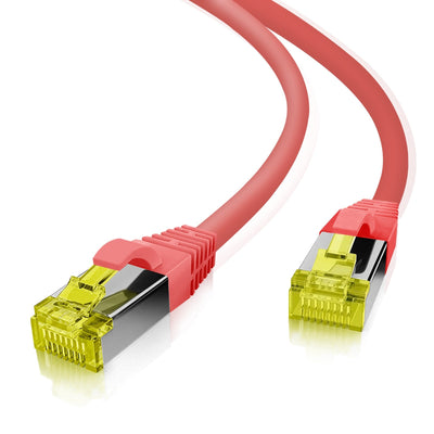 Helos 338723 Network Cable Red Yellow 7M CAT.6A S/FTP (s-STP) — image 1