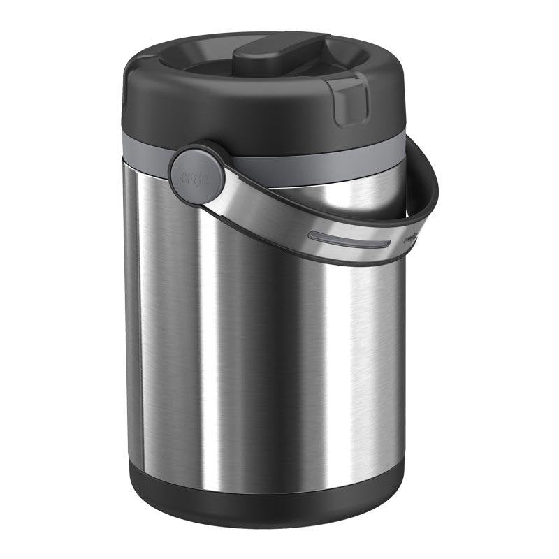 Emsa 509245 Recipiente Almacenar Comida 1,7 L Antracita, Black Steel Inoxidable