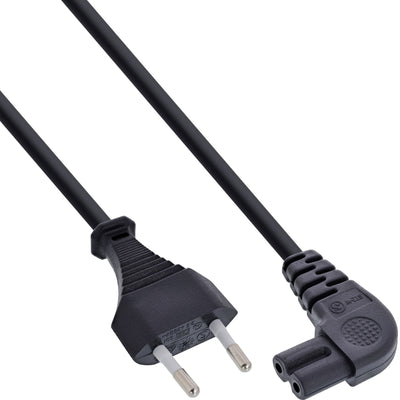 Inline Cable Power , Connector Euro a Connector EURO8 Angulado, Black 1,0M — image 1