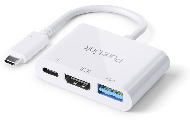 Purelink Adapter USB-C a Multipuerto - Iseries - White - 0.10M