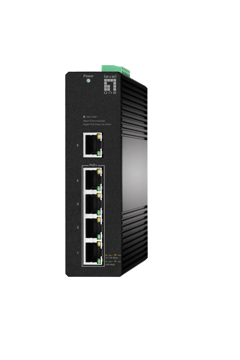 Levelone Switch 5X Ge IGS-2105P 4XPOE Outputs Black