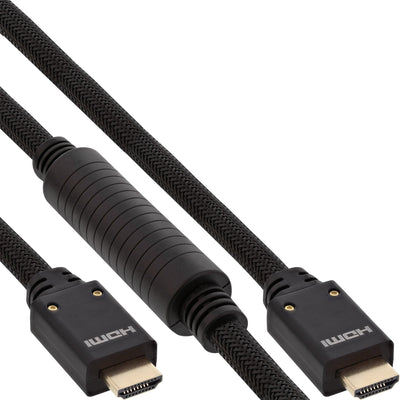 Inline HDMI Cable Activo With Ethernet, 4K2K, M/M, Black Contactos Dorados, 20M — image 1