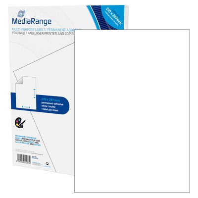 Mediarange MRINK140 Label Self-adhesive White Permanente 50 Pieces — image 1