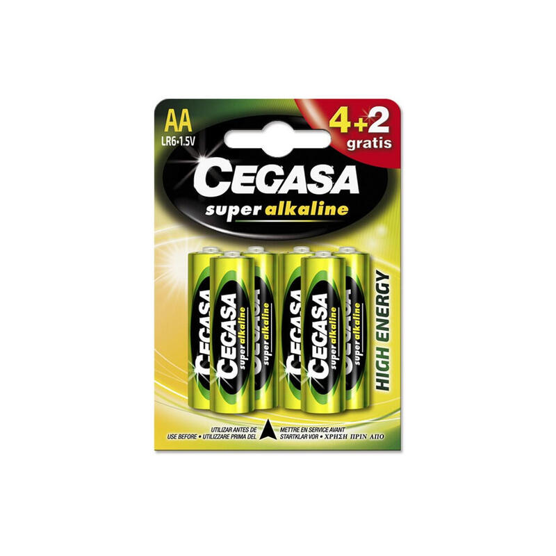 Cegasa Battery Super Alc LR06 Blister 4 Units + 2 Gratis