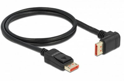Delock Cable DisplayPort Male Recto a Male 90° Hacia Arriba Ángulo 8K 60 HZ 1M — image 1