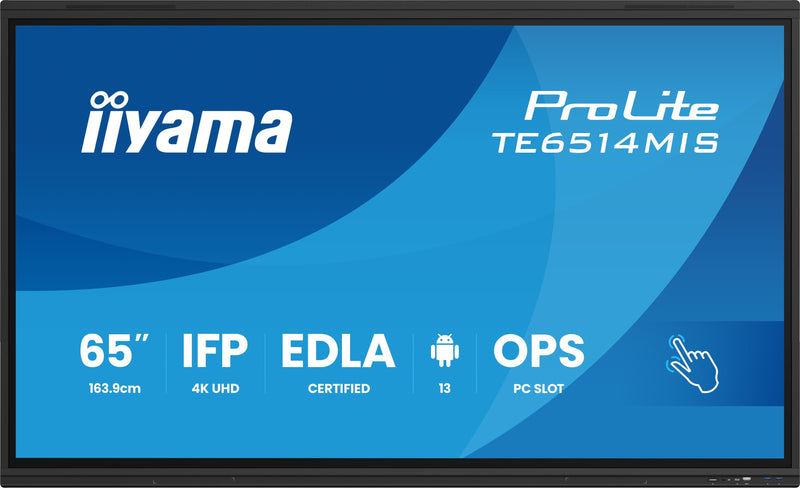 Iiyama Prolite TE6514MIS-B2AG Screen Plana Señalización Digital 165,1CM (65) LCD Wi-Fi 435 Cd / M² 4K Ultra HD