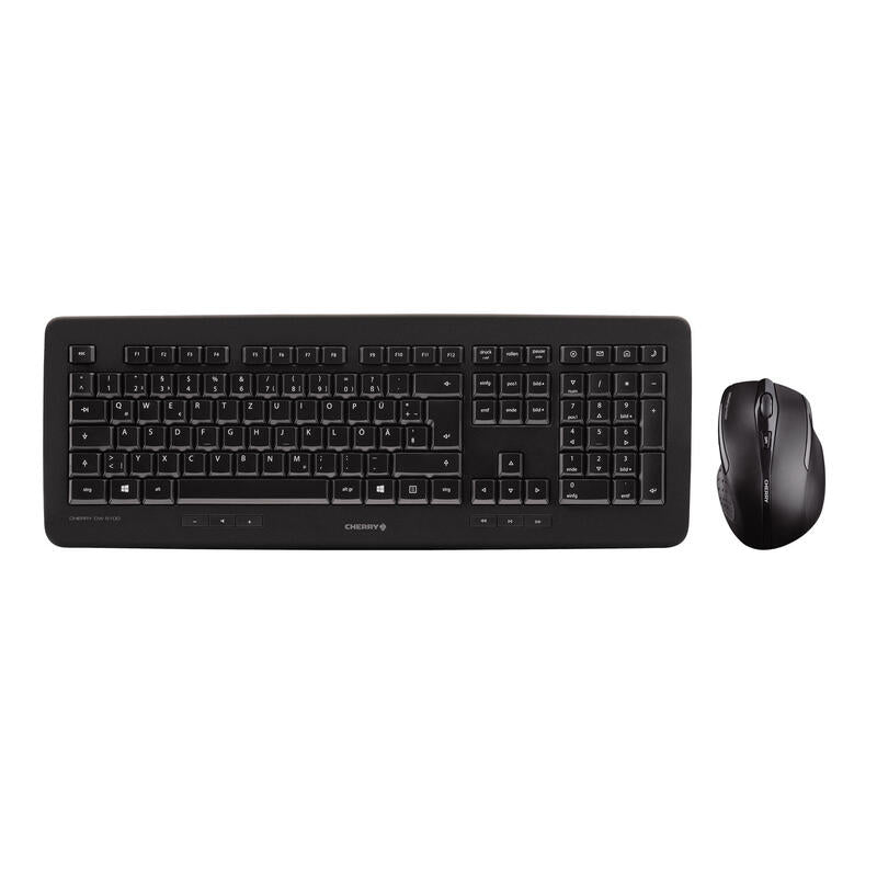 Cherry Dw 5100 Keyboard Mouse Included Universal RF Wireless Azerty Belga Black