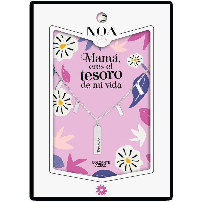 Colgante Mama Steel Silver - Mama Eres Tesoro Mi Vida