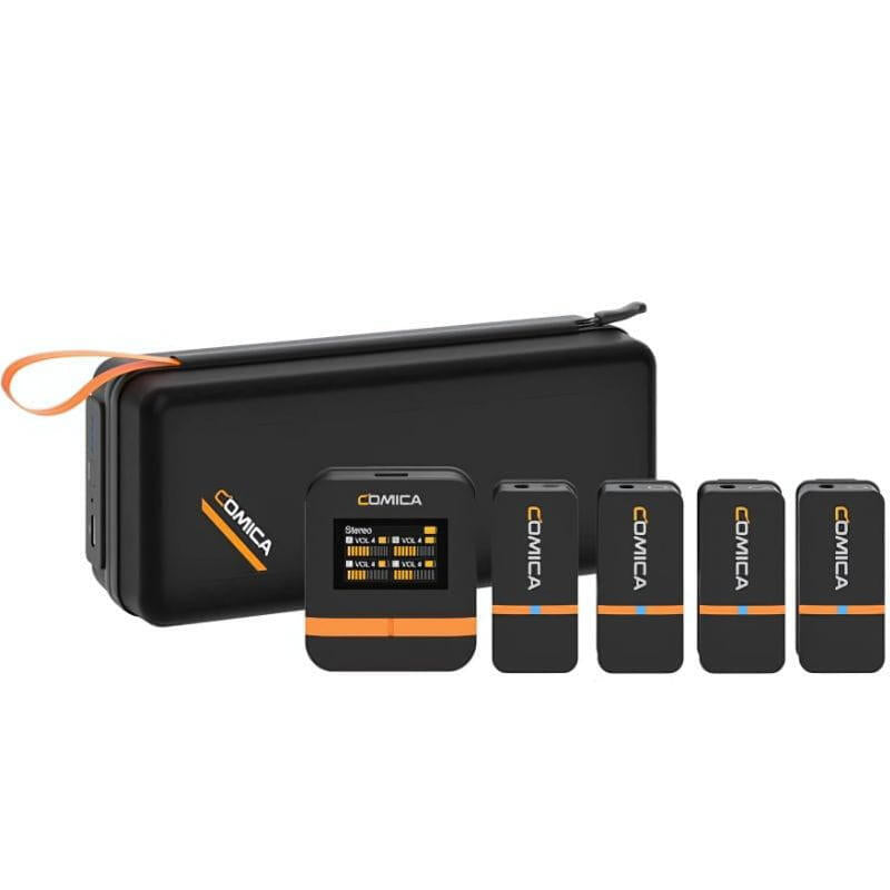 Comica Vimo Q Microphone Lavalier Wireless 4 Canales With Cancelación Sound - Black