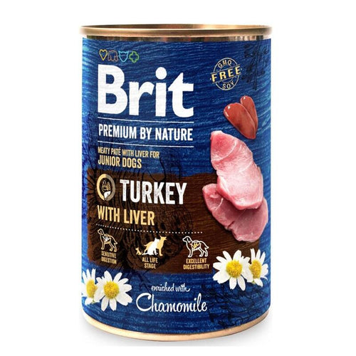 Brit Comida Húmeda Perros Premium By Nature Junior Pavo With Hígado 400G — image 1