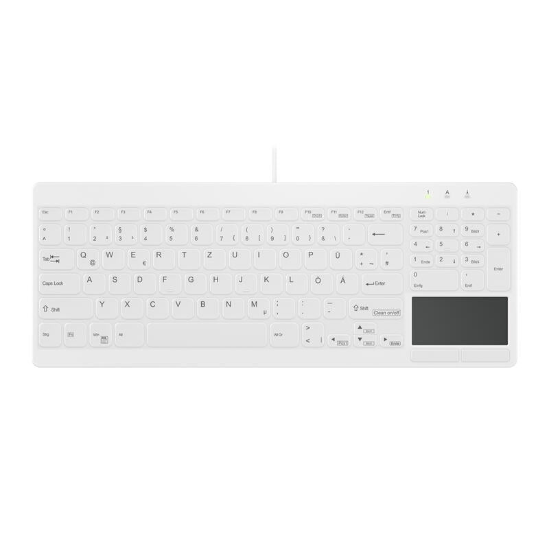 Contour Design Active Key AK-C7412 Keyboard Médico USB Qwertz German White