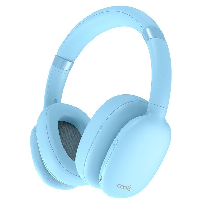 Cool Headphones Stereo Bluetooth Cascos Roller Celeste