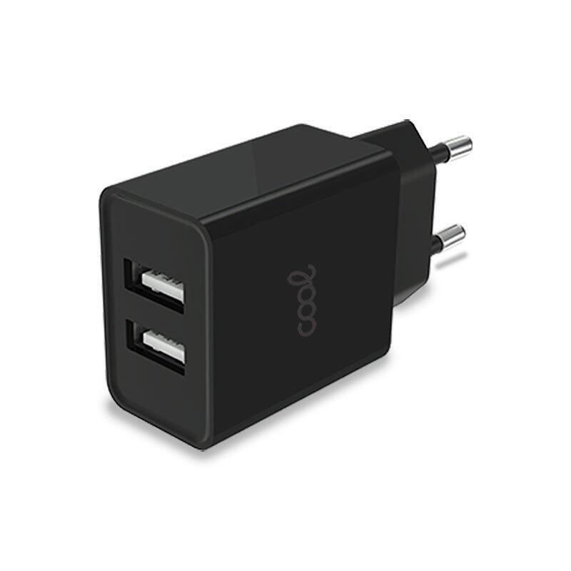 Cool Charger Network Input 2 X USB 2.4 Amperios Black