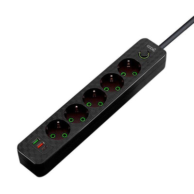 Cool Charger Universal Multipuerto Power Strip 7 Ports Black — image 1