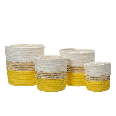 Cubre Macetero Cuerda Paper Tricolor, Set Of 4 Pieces — image 1