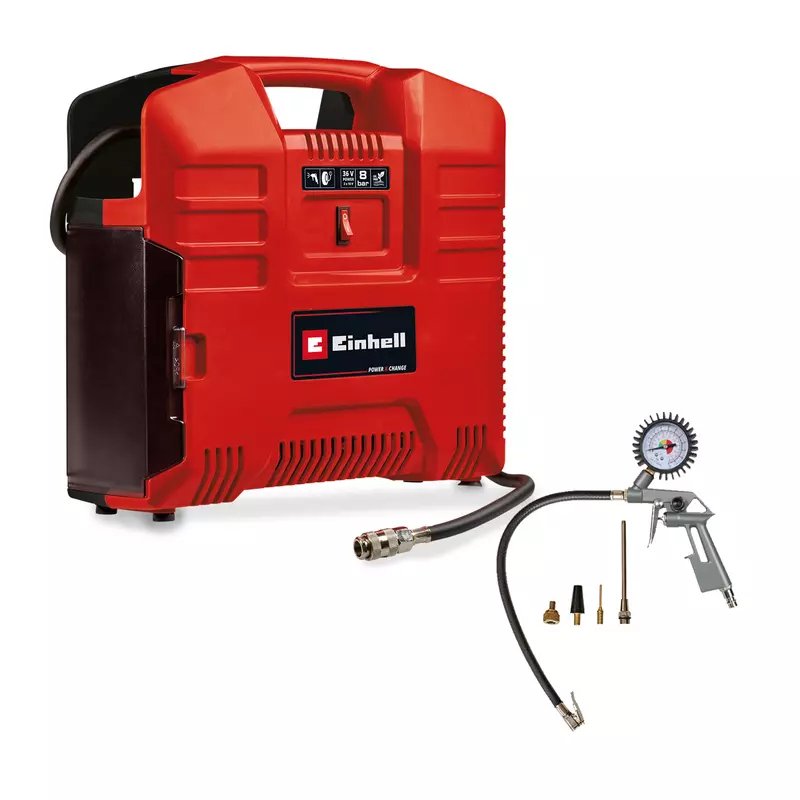 Einhell Battery Case Compressor Te-ac 36/8 Li Set-solo, 36VOLT (2X18V) Red Without Battery And Charger 4020440