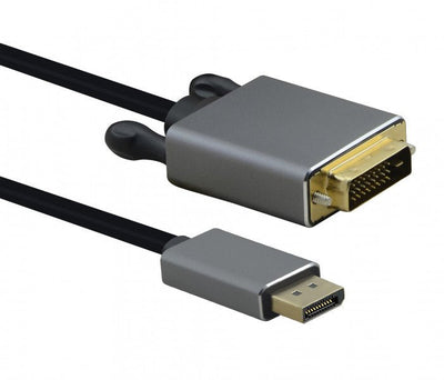 Helos Cable DisplayPort Male - DVI Male Premium, 1,0M, Black — image 1