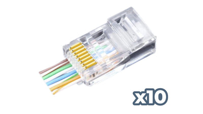 Pashak Connector RJ45 Fastcrimp CAT.6 FTP AWG22 (pack 10) — image 1