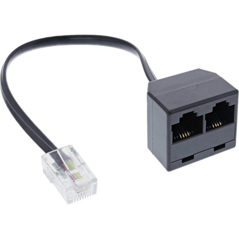 Inline ISDN Splitter 1x RJ45 Male a 2x RJ45 Female 8P4C With Cable 15CM, Without Resistencias