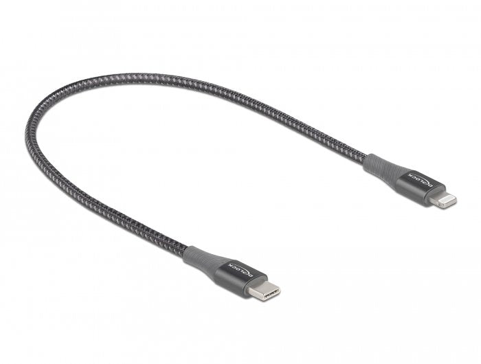 Delock Daten- And Cable Charging USB Type-c™ a Lightning™ Iphone™, Ipad™ And Ipod™ Grey 0,5M Mfi