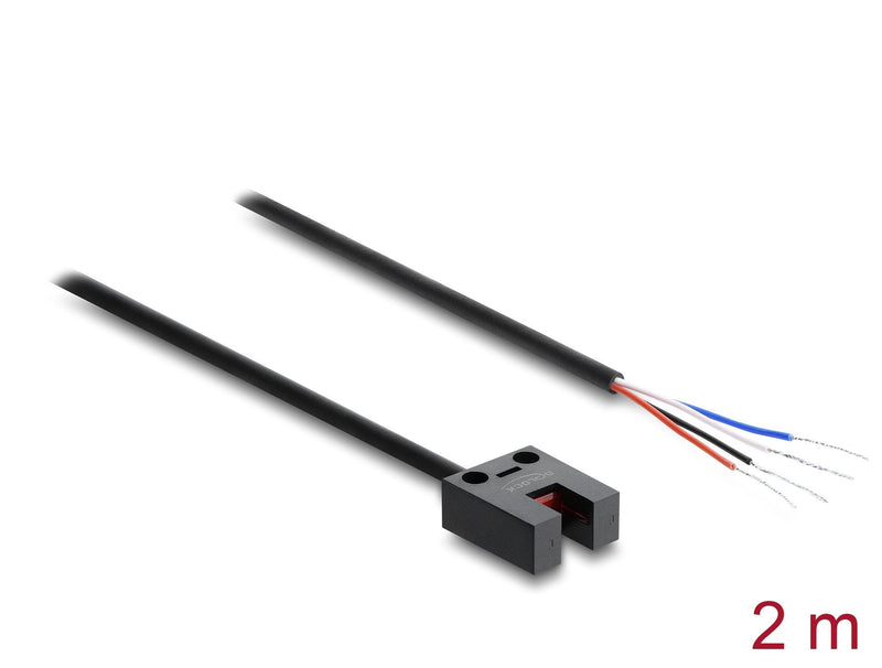 Delock Barrera Fotoeléctrica Horquilla 5MM Type U With 4 X Offenen Extremos Cable Pnp L D Conmutable 2M