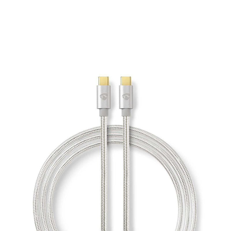 Nedis USB Cable USB 2.0 Usb-c™ Connector Male 10W 480Mbps Chapado Oro 2.00M Round Trenzado / Nylon Aluminium E