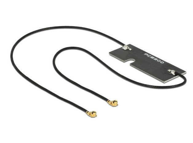 Delock WLAN 802.11 AC a H B G N Double Antenna 2 X I-pex Inc., Mhf® I Connector Male 3 - 5 dBi 1.13 2 X 15CM P