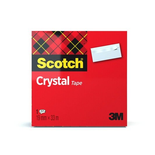 Scotch Tape Adhesiva 600 Supertransparente Crystal 19MM X 33M Box Individual