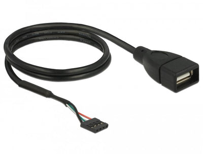 Delock USB Cable 2.0 Pin Header USB 2.0 Female 1 X USB 2.0 Tipo-a Female 60CM — image 1