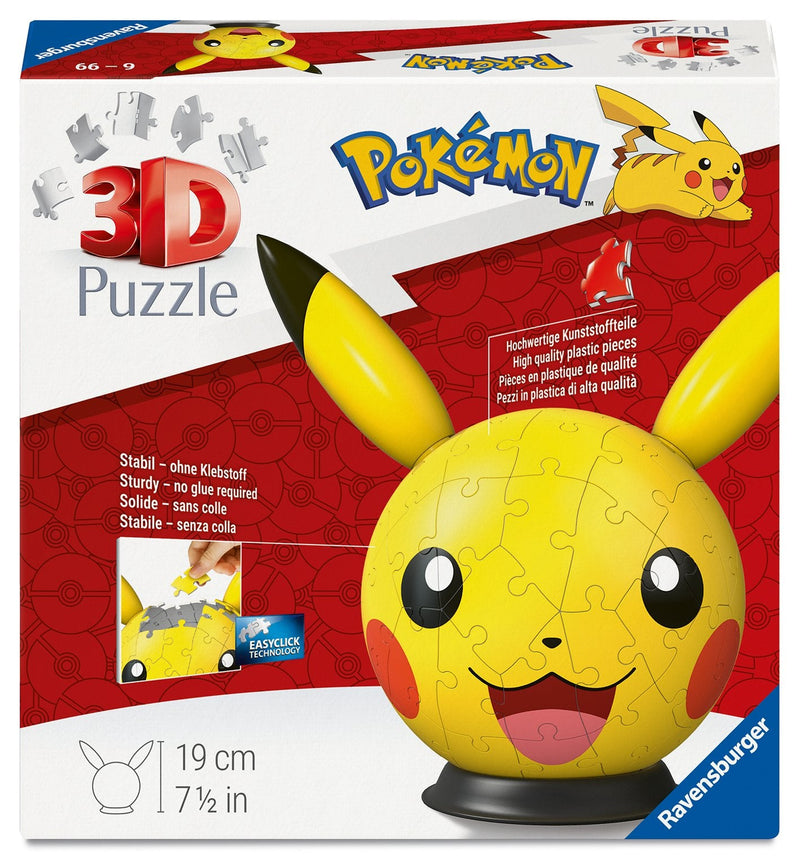 Ravensburger 3D Puzzleball Pokémon Pikachu With Ohren 12008076