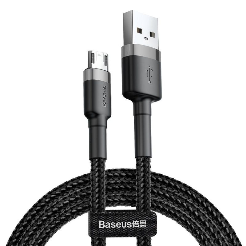 Baseus Micro USB Cafule Cable 1.5A 2M Gray + Black (CAMKLF-CG1)